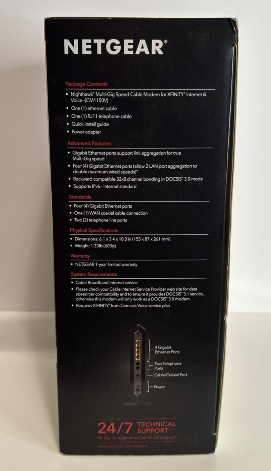 NETGEAR Nighthawk CM1150V DOCSIS 3.1 Cable Modem