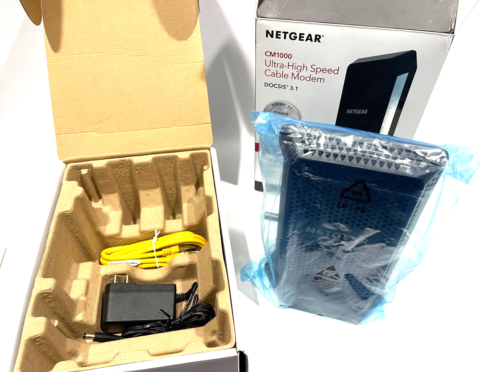 NETGEAR CM1000v2 DOCSIS 3.1 Gigabit Cable Modem NEW Open Box Fast Shipping