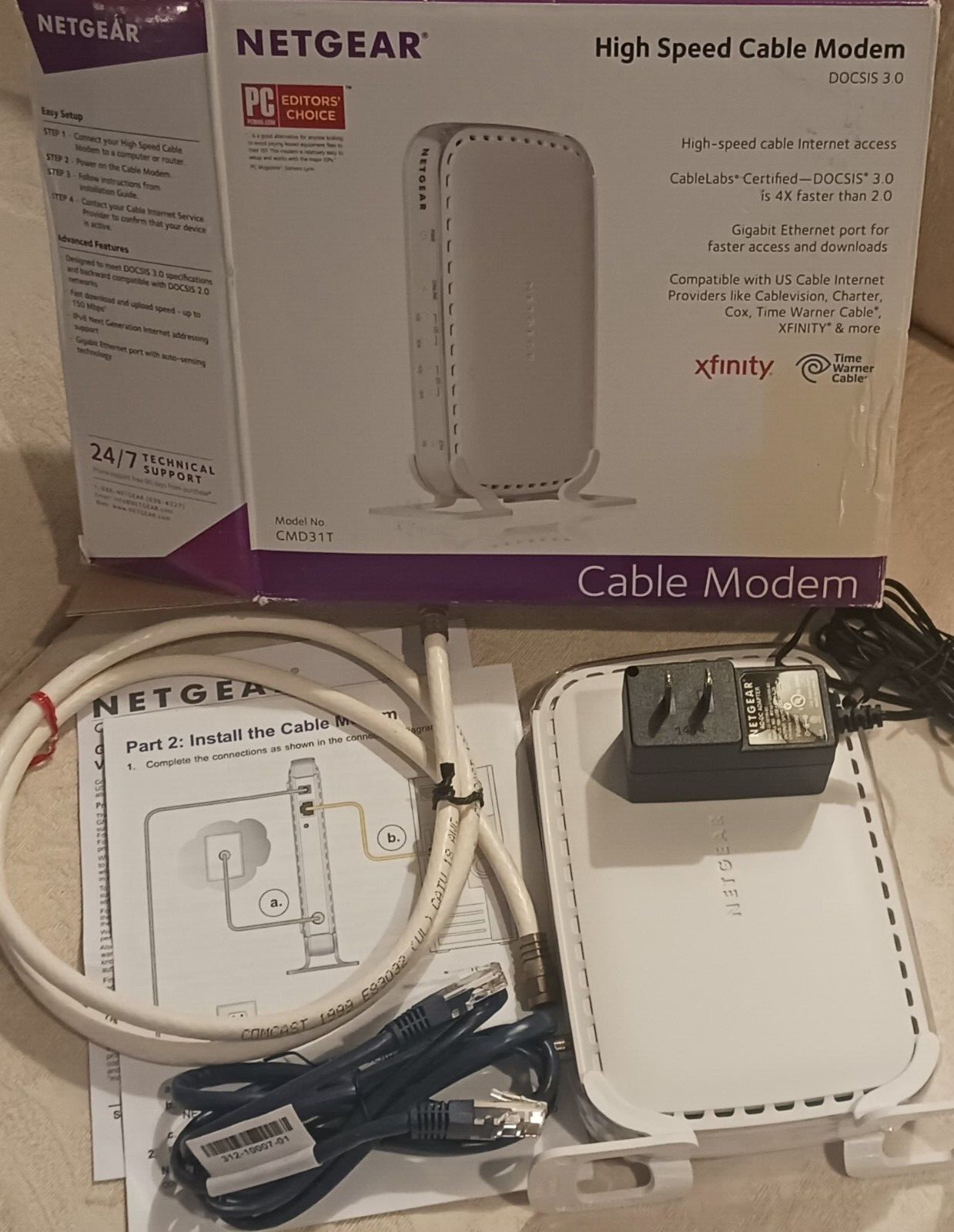 NETGEAR CMD31T Docsis 3.0 High Speed Cable Modem