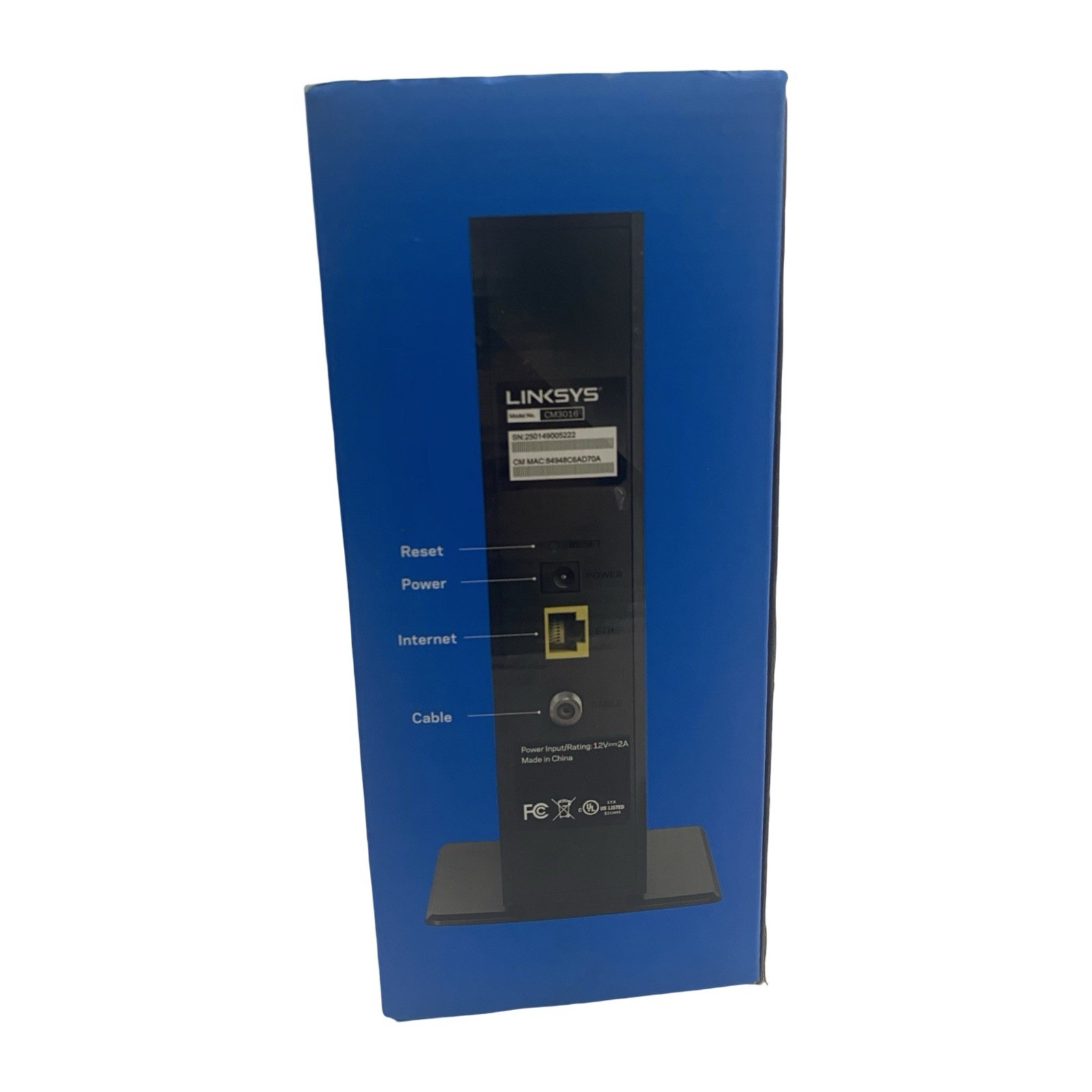 Linksys CM3016 DOCSIS 3.0 Cable Modem 16×4 Open Box Unused 686 Mbps Black
