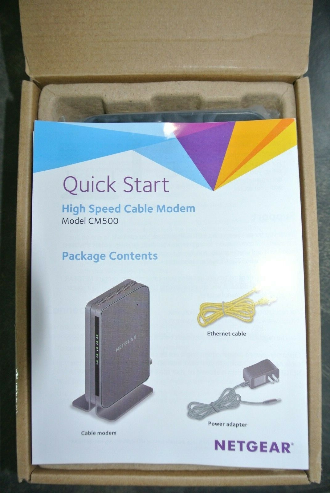 NETGEAR Cable Modem CM500 – 100NAR DOCSIS 3.0 16 DS 4 US–New-