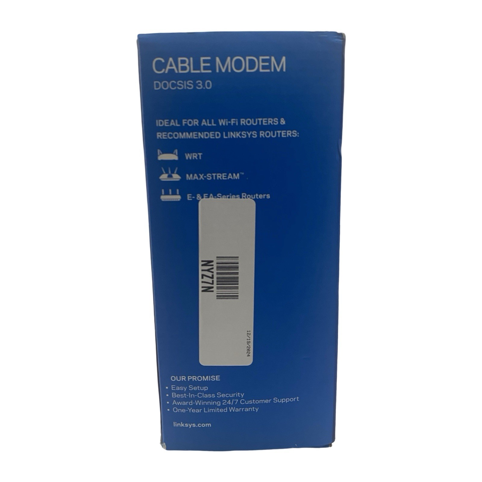Linksys CM3016 DOCSIS 3.0 Cable Modem 16×4 Open Box Unused 686 Mbps Black