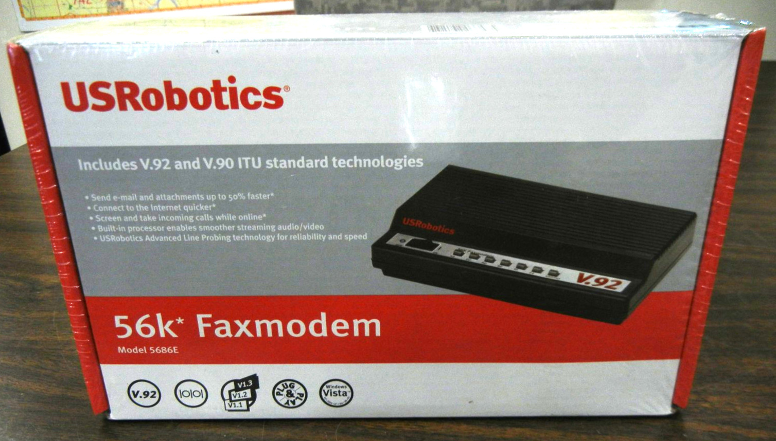 NEW – USRobotics 56K Faxmodem 5686E V.92 Dial-Up Modem NIB/NOS
