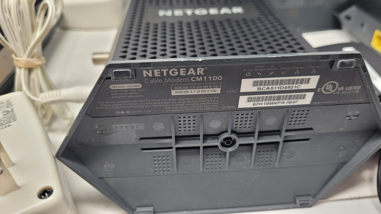 Lot Of 10 Netgear CM Modems + Power Cords