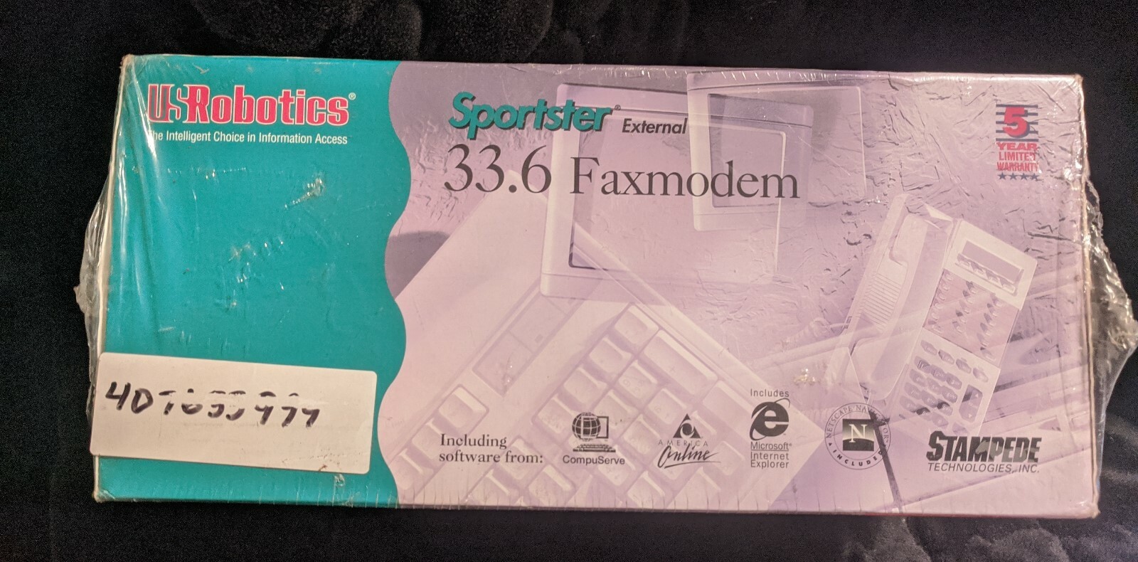 NEW USRobotics Sportster External 33.6 Kbps Faxmodem Model No 839 Sealed