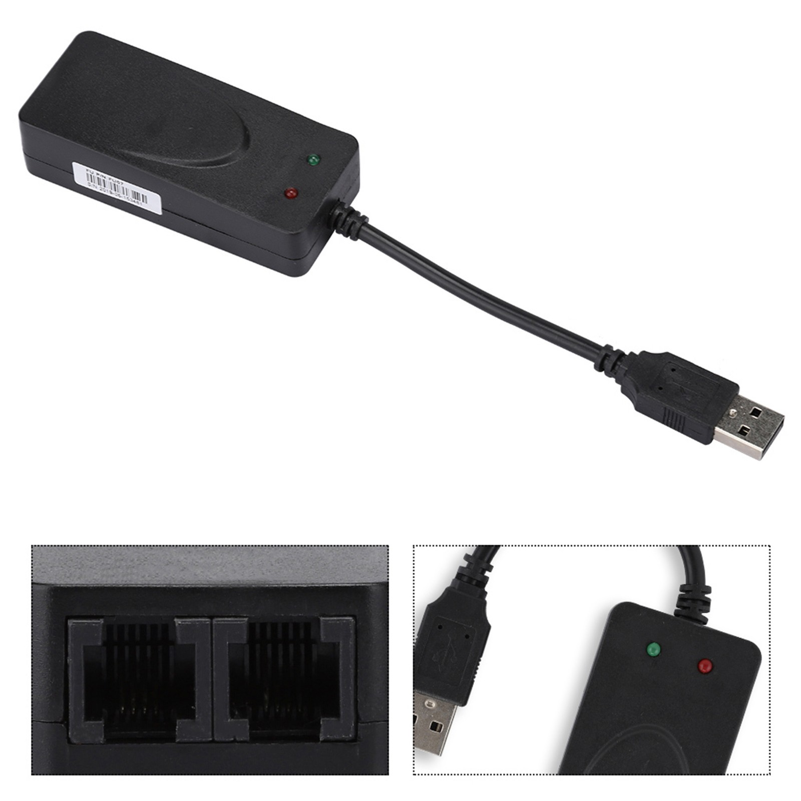 Fax Modem Dual Port USB2.0 56K External Modem Driver For 7/ 8/ 10/