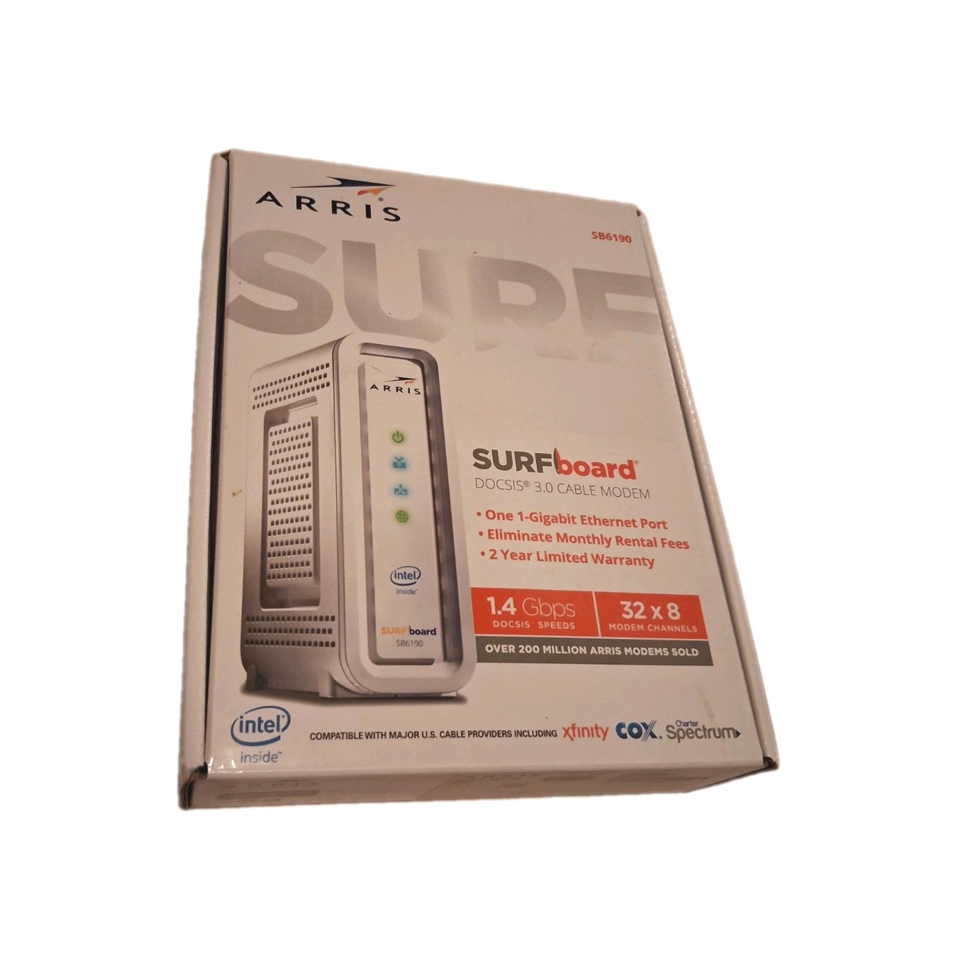 Arris Surfboard 3.0 Docsis Cable Modem Sb6190 1.4 GBPS Internet