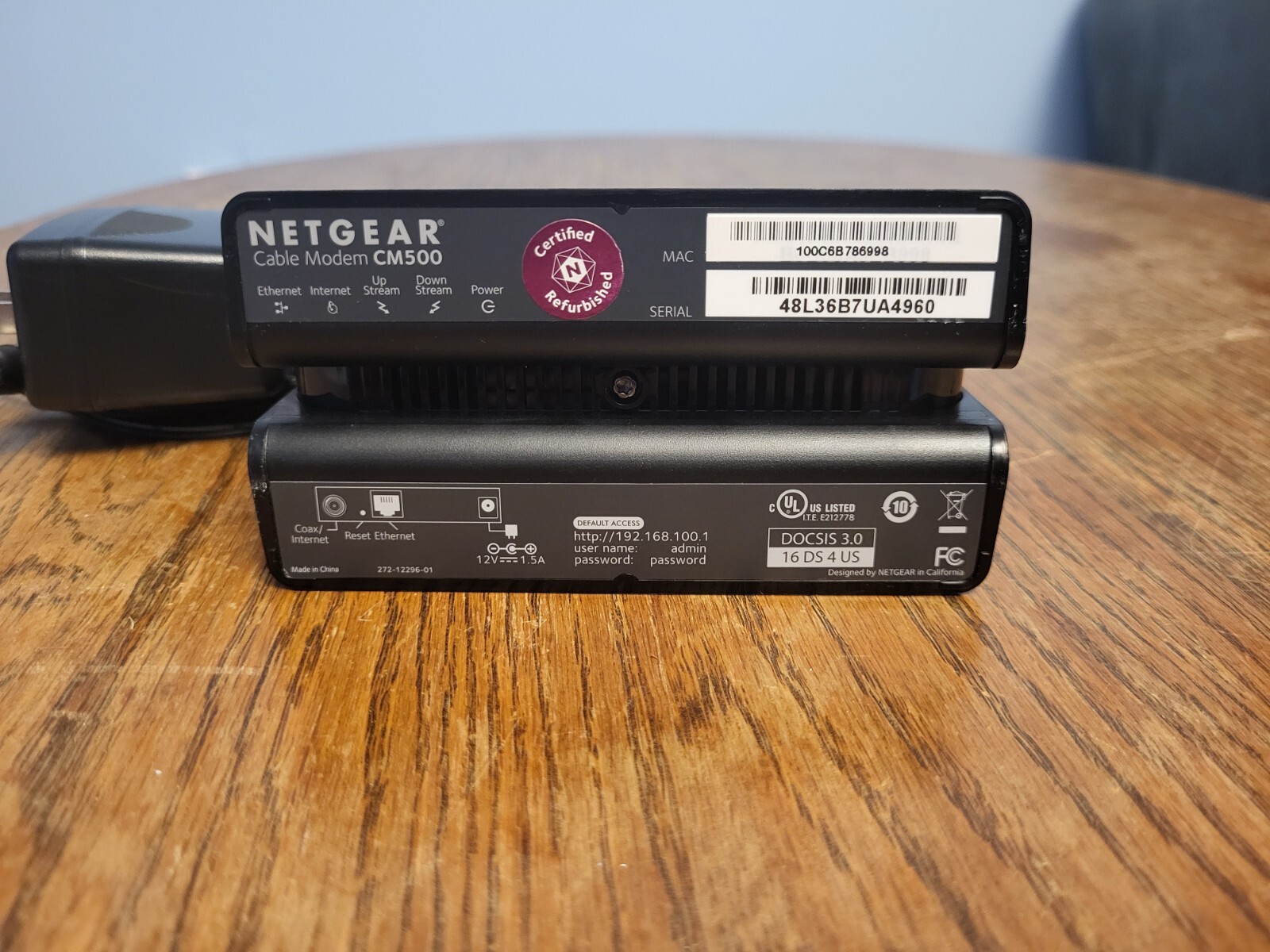 NETGEAR Cm500 16×4 DOCSIS 3.0 Cable Modem Max Download Speeds of 686mbps