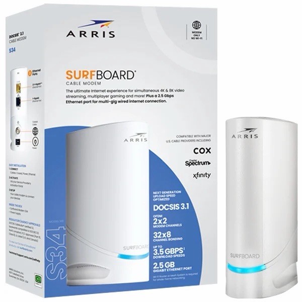 ARRIS SURFboard S34 DOCSIS 3.1 Cable Modem