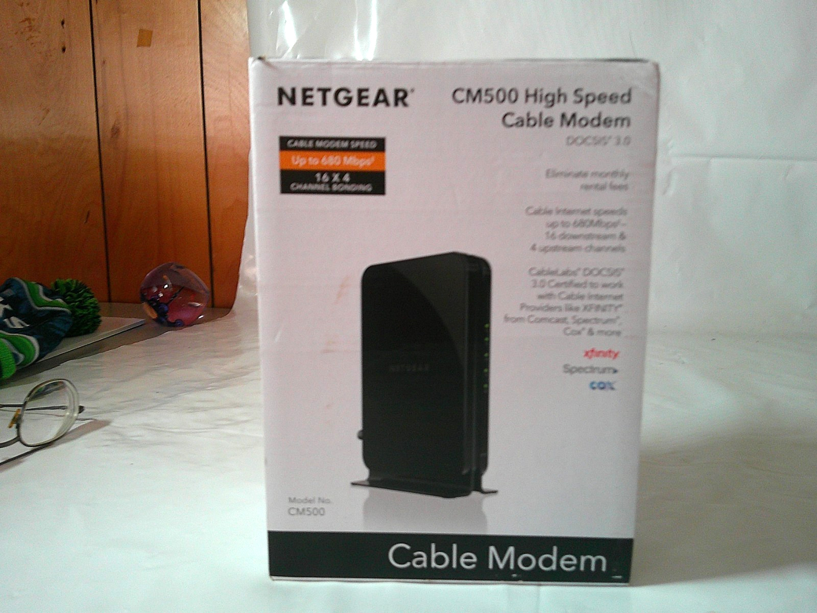 Netgear – Cable Modem – High Speed – CM500 – (CM500100NAS) 680 Mbps – Black