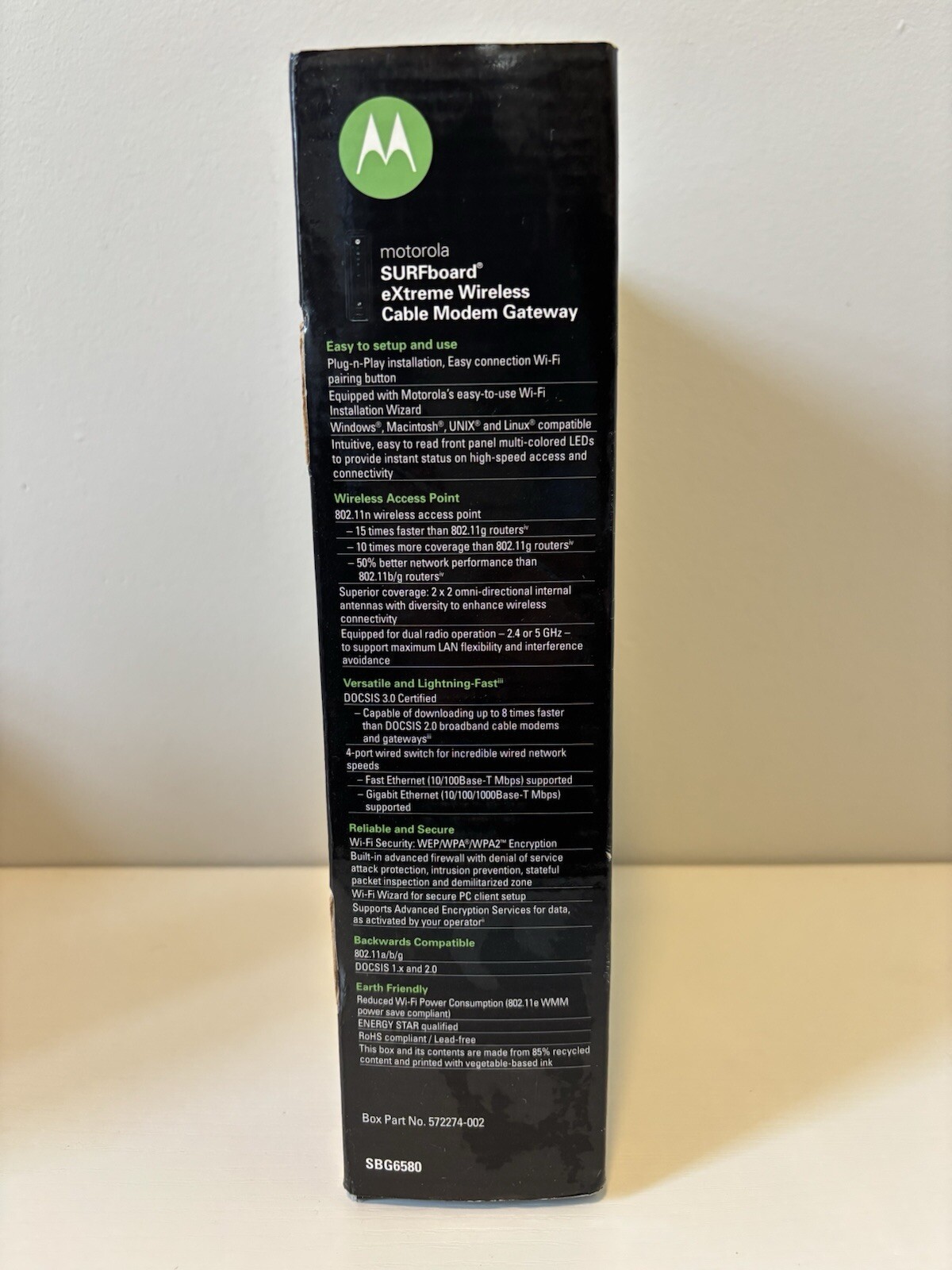 Motorola SURFboard SBG6580 DOCSIS 3.0 eXtreme Wireless Cable Modem Gateway