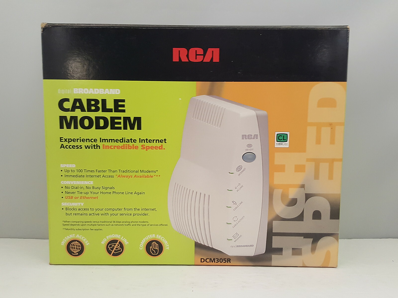 RCA / Thomson Digital Broadband USB DOCSIS Compliant Cable Modem | DCM305R USED