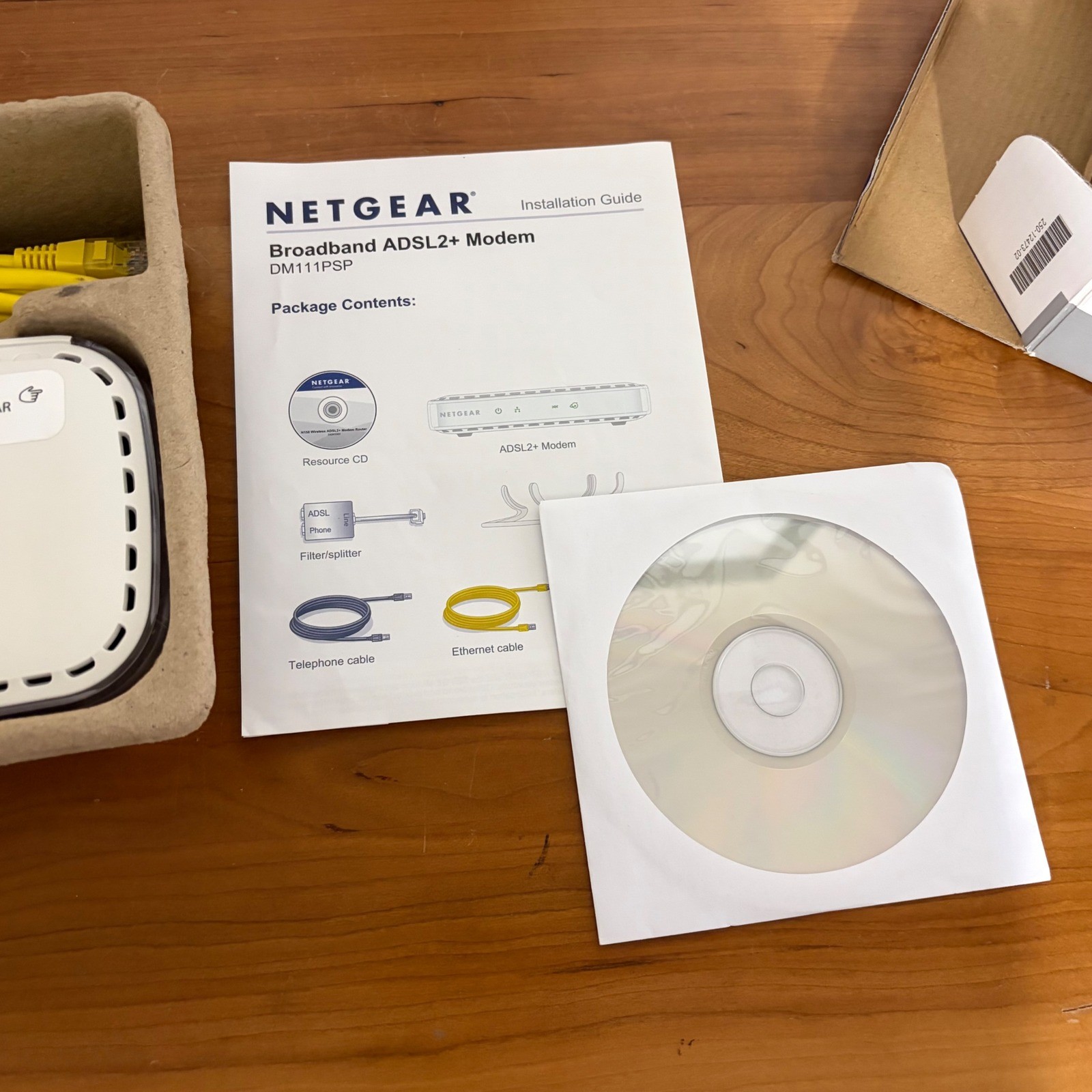Netgear DM111PSP Broadband ADSL2+ Modem White DSL Internet DM111PSPv2
