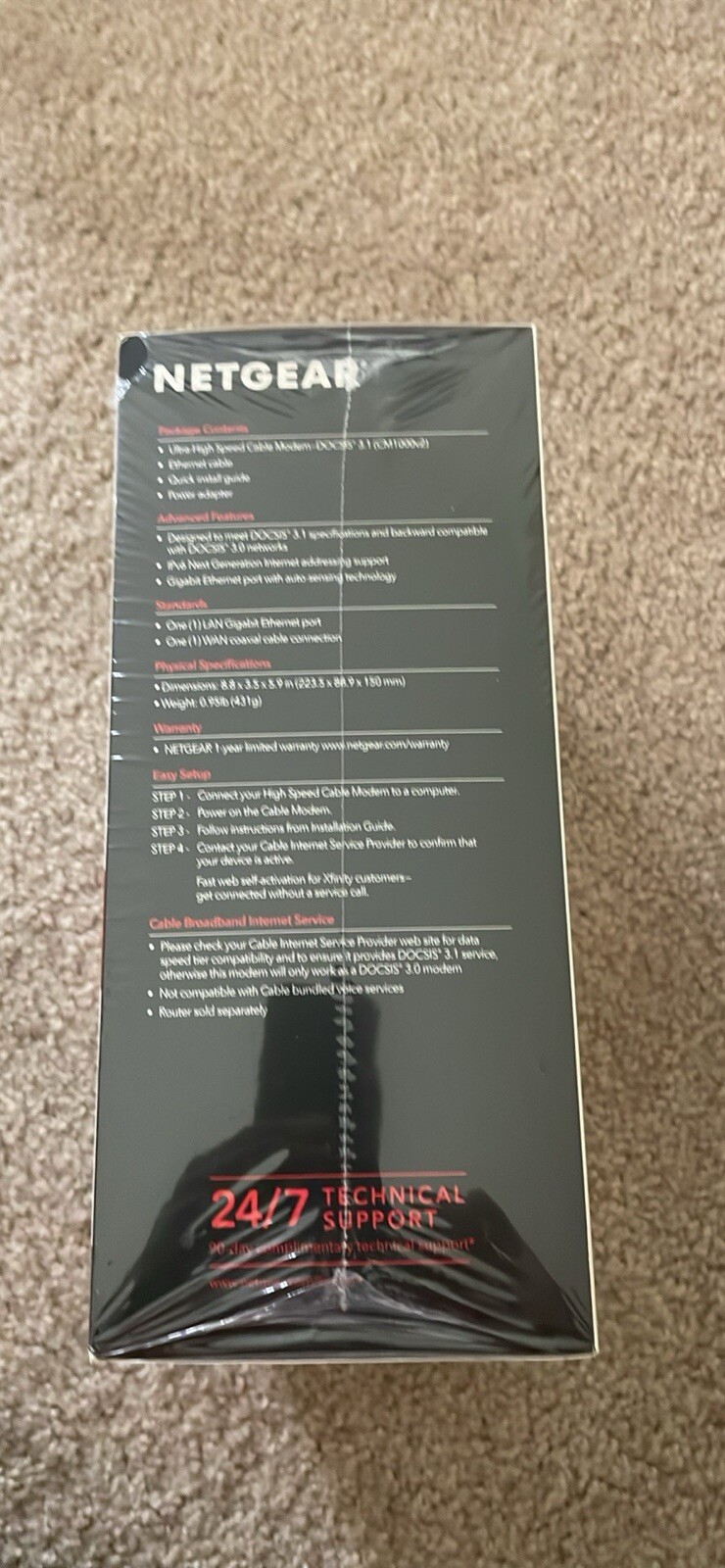 NETGEAR Ultra-High Speed Cable Modem DOCSIS® 3.1 for XFINITY CM1000