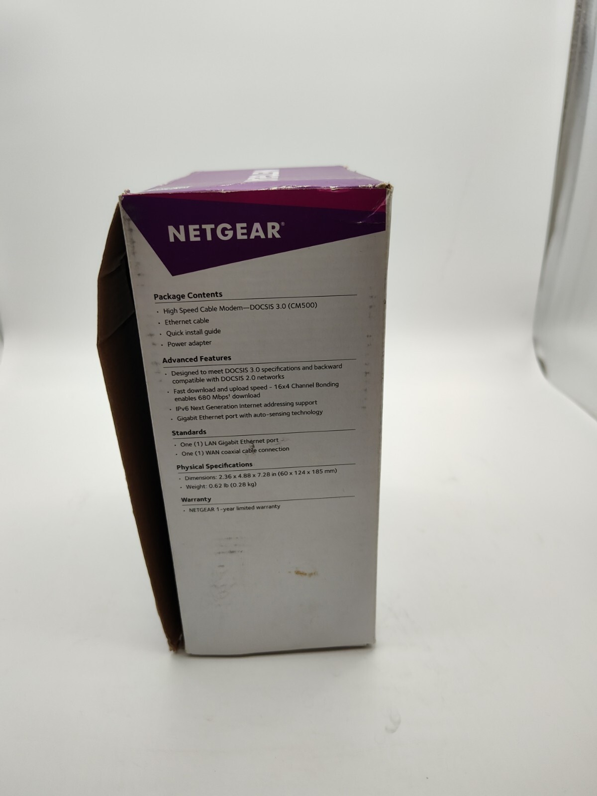 NETGEAR CM500-1aznas 16×4 DOCSIS 3.0 Cable Modem Max Download Speeds of 686 MBPS