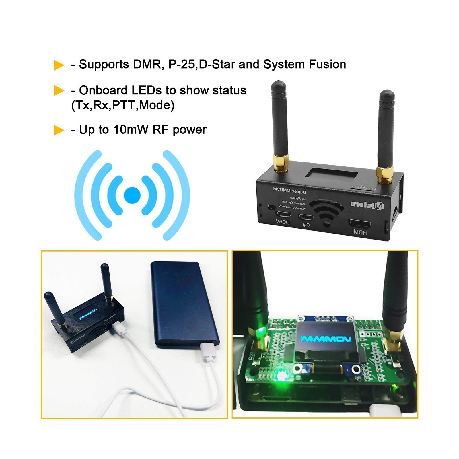MMDVM Duplex Hotspot Board, Multi-Mode Digital Voice Modem Support P25 DMR YS…