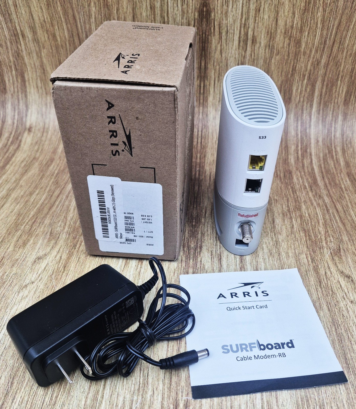 ARRIS SURFboard S33 DOCSIS 3.1 Multi Gig Cable Modem 2.5Gbps 32×8 (Renewed)