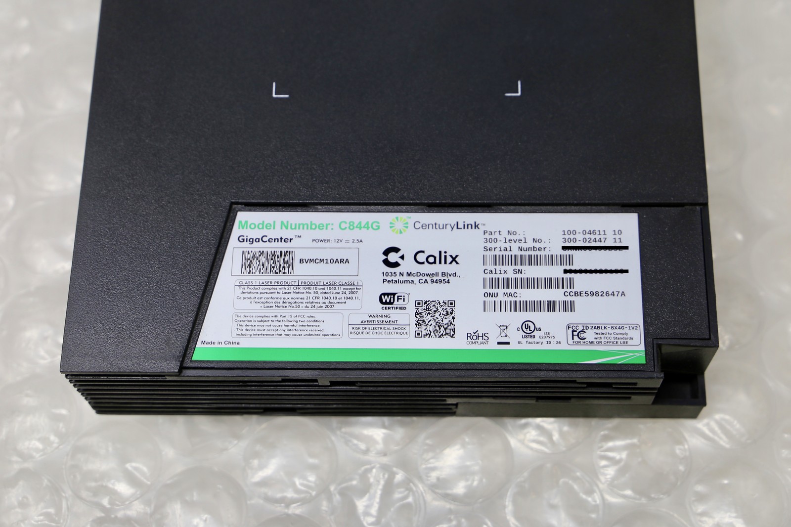 *NEW* CALIX 100-04611 – C844G GigaCenter Wireless 2.4G/5G Modems