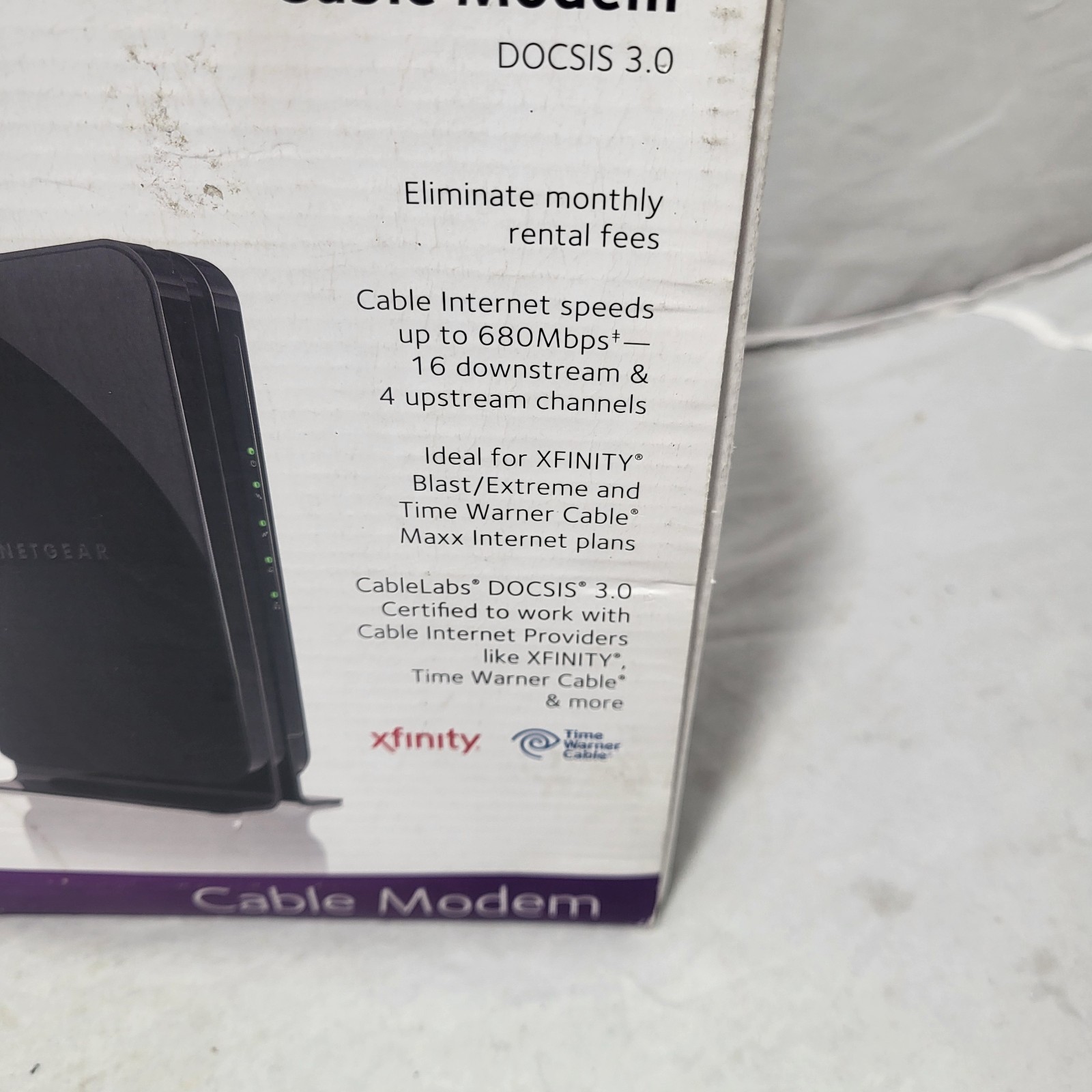 NETGEAR Cm500-1aznas 16×4 DOCSIS 3.0 Cable Modem Max Download Speeds of 686mbps