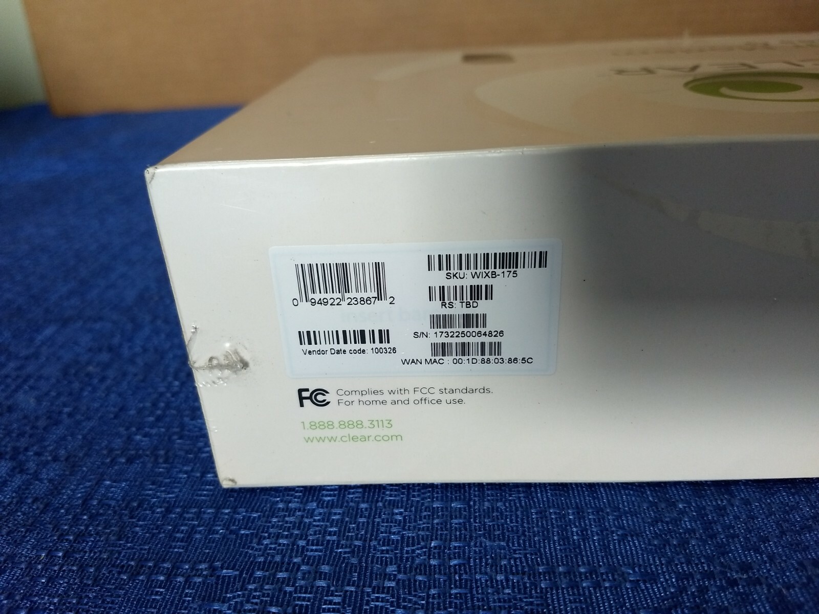 CLEAR Wireless 4G Modem Series G Home Modem