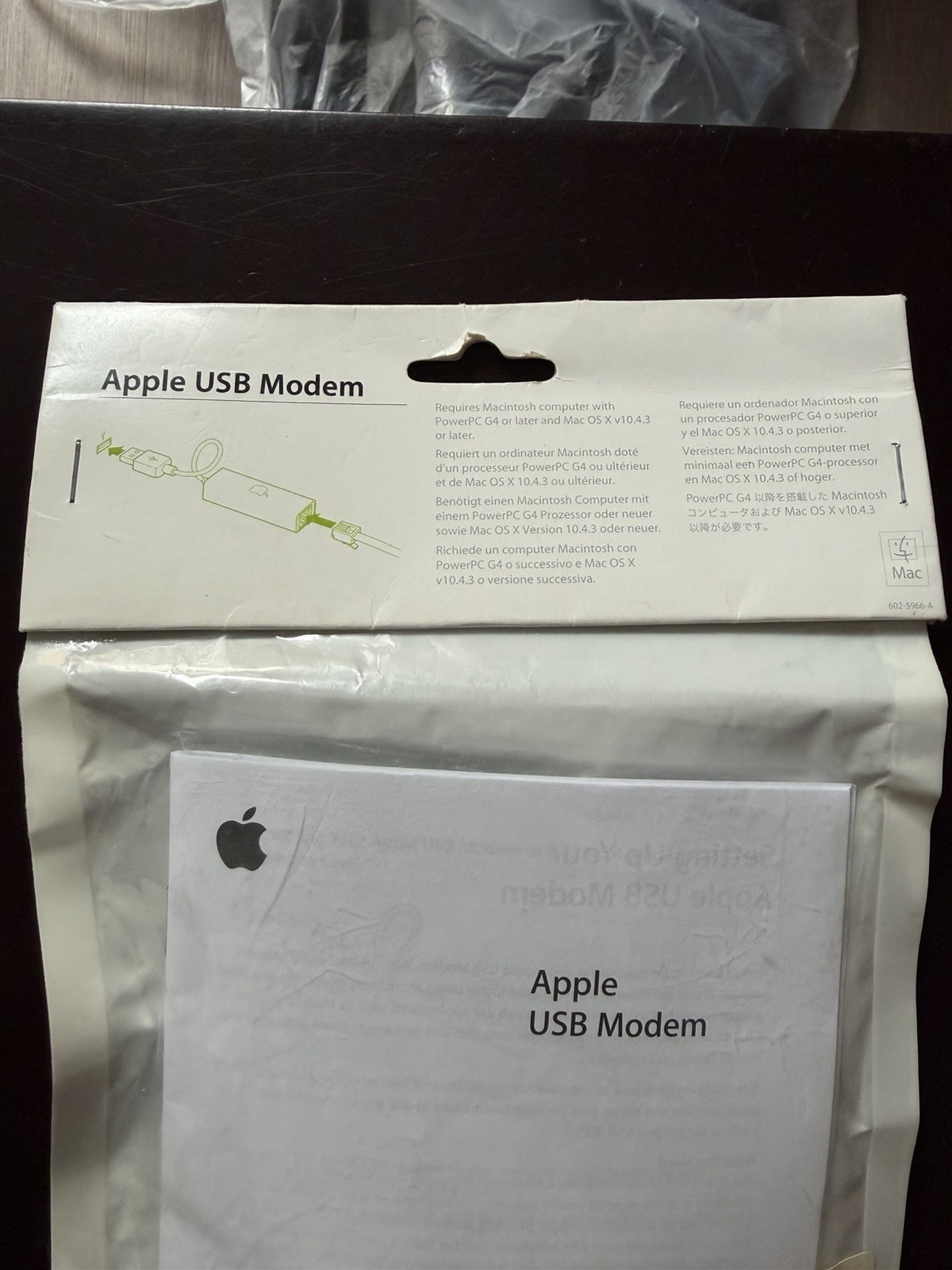 Apple Apple USB Modem MA034Z/A V.92 Dial-Up USB External Modem for Mac White