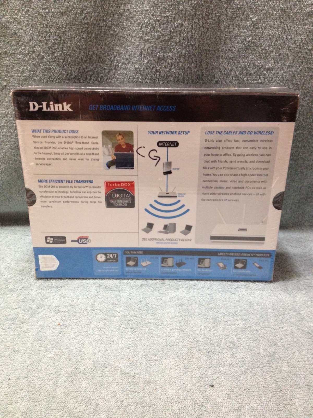 BRAND NEW SEALED D-LINK HIGH SPEED DCM-202 BROADBAND CABLE MODEM