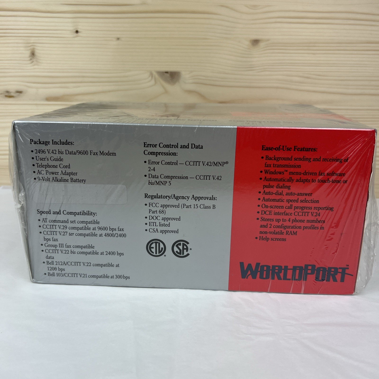 NOS WorldPort USRobotics 2496 V. 42 bis Fax/Data Modem 9600 bps – NEW Sealed