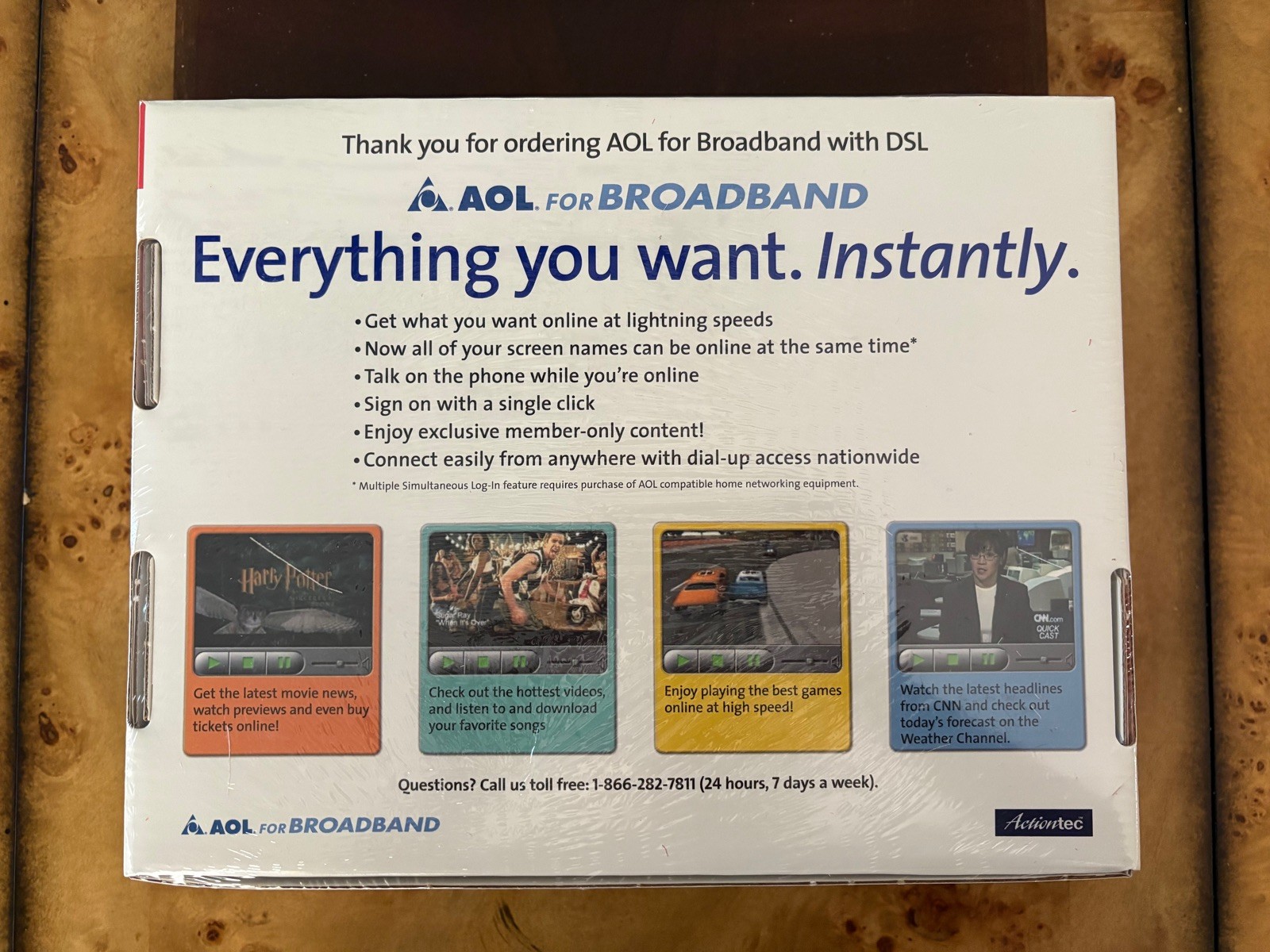 Vintage Rare AOL Broadband w/ DSL Quick Kit Modem 2002 Action-Tec NEW SEALED