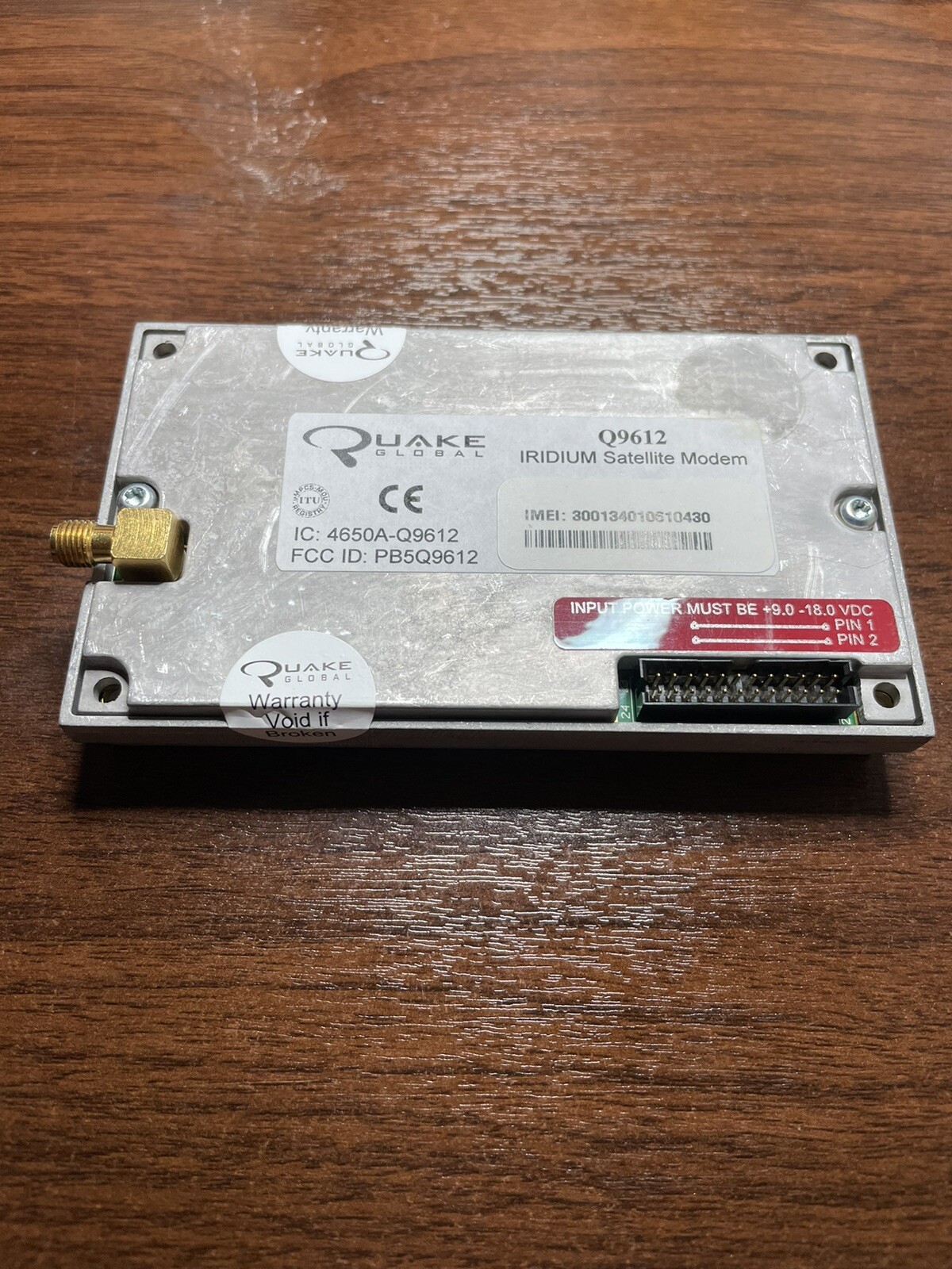 QUAKE GLOBAL Q9612 Iridium Satellite Modem