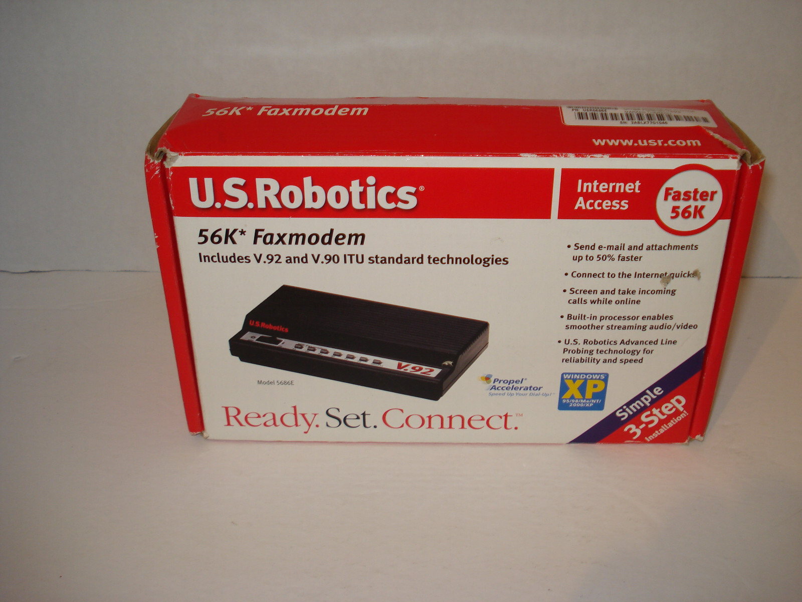 US ROBOTICS 56K MODEM Includes V.92 and V.90 ITU Standard Technologies # 5686E