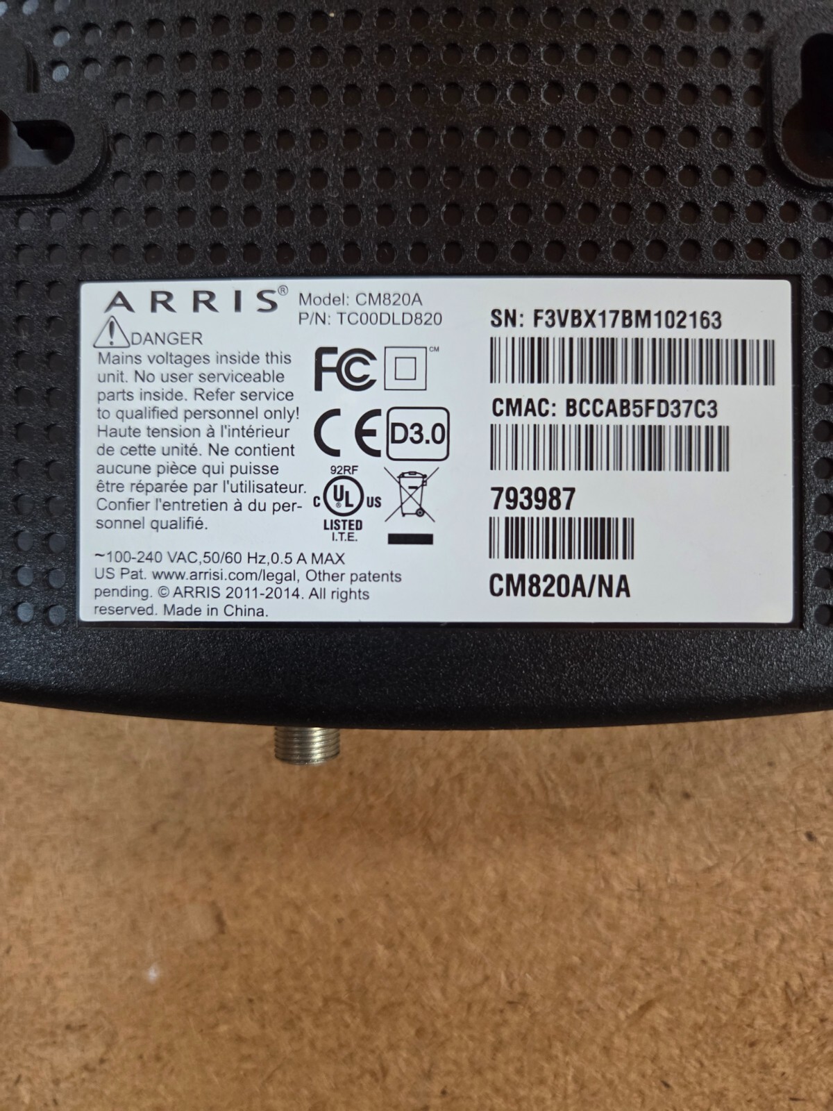 High Speed Internet Cable Modems Arris, Linksys