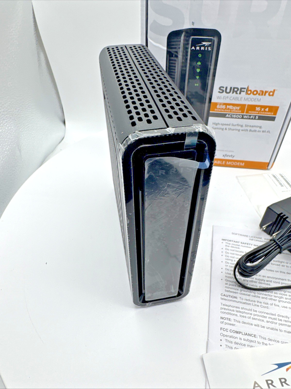 ARRIS SBG10 SURFboard DOCSIS 3.0 AC1600 WiFi Modem Router Xfinity Cox