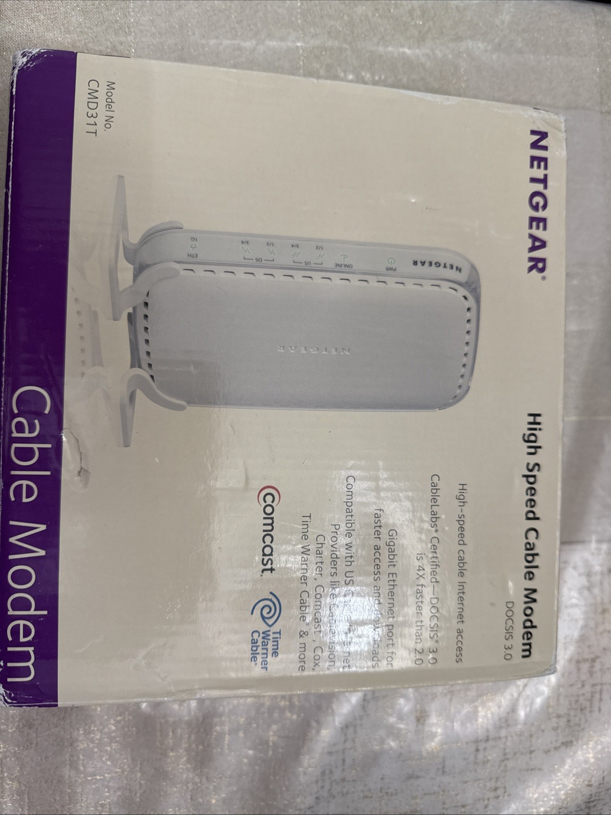 NETGEAR CMD31T DOCSIS 3.0 High-Speed Cable Modem – Comcast/Xfinity Compatible