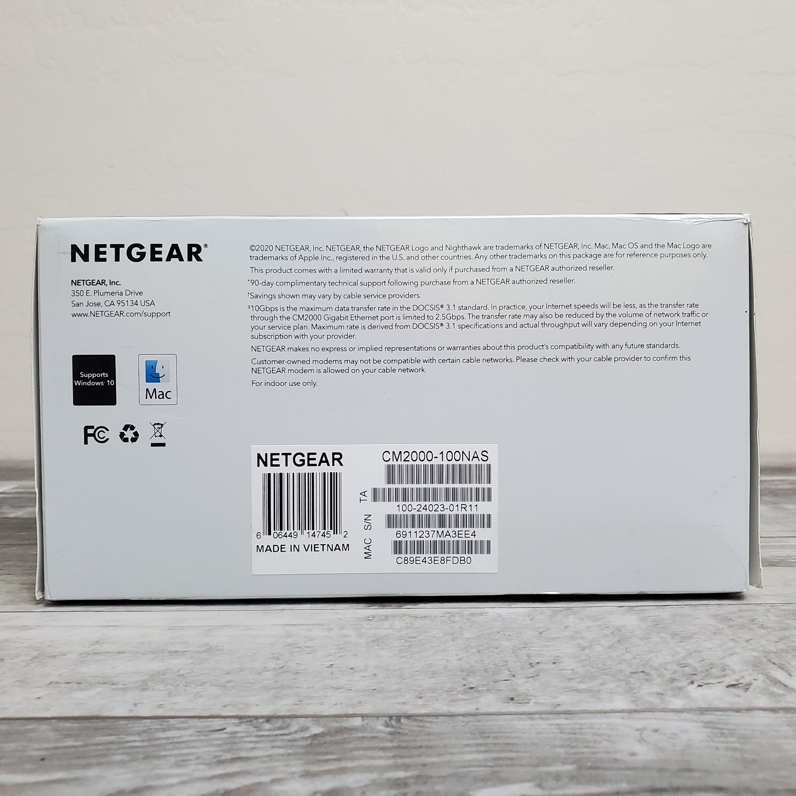 NETGEAR Nighthawk CM2000 DOCSIS 3.1 2.5Gbps Cable Modem For Gaming