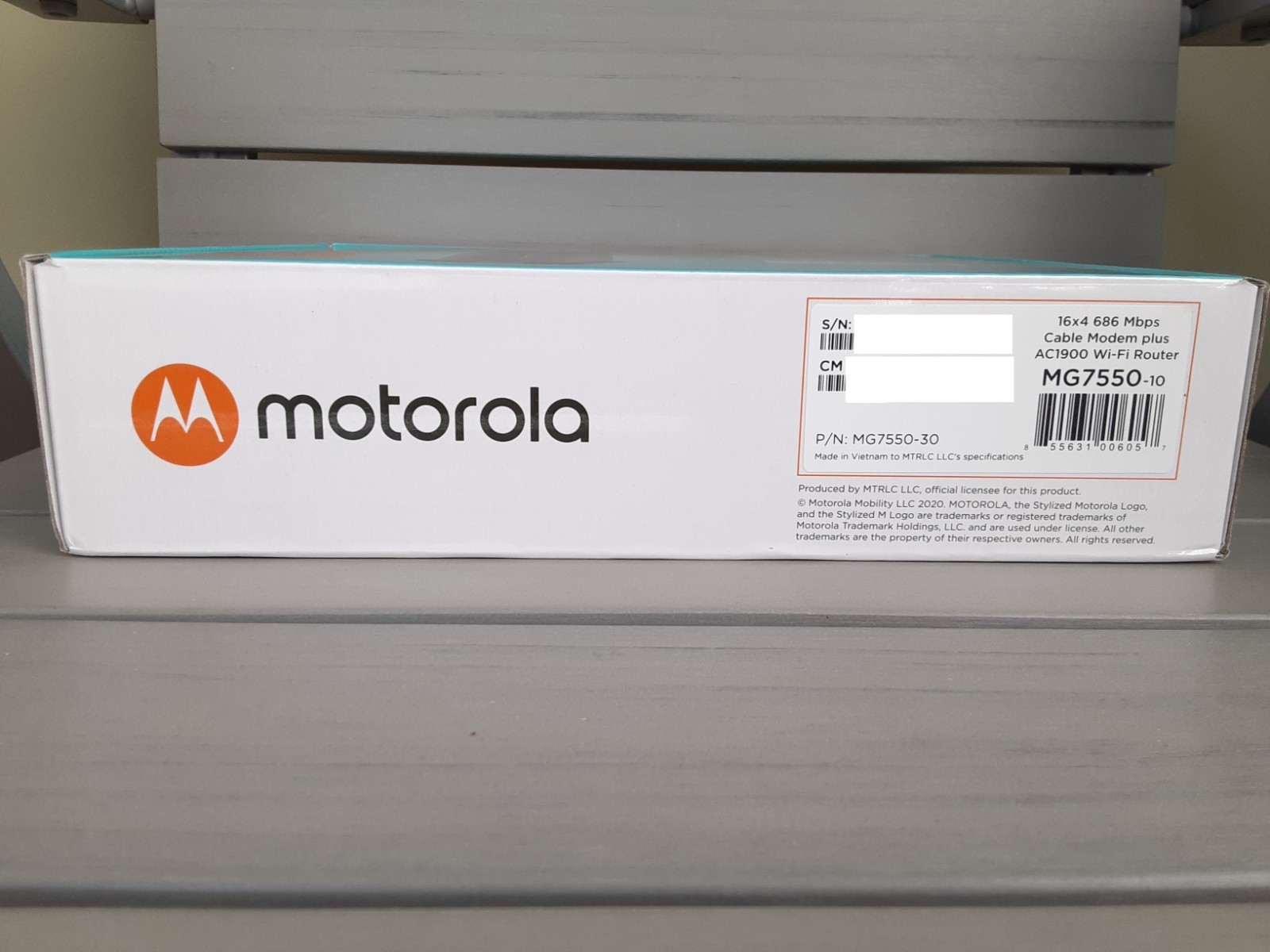 Motorola MG7550 16×4 DOCSIS 3.0 Cable Modem Plus AC1900 WiFi Router NOT WORKING