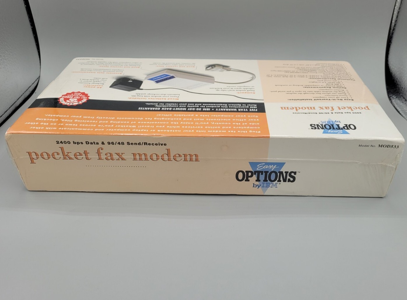 Vintage IBM Easy Options Pocket Fax Modem 2400 bps Data MOD533 NEW SEALED