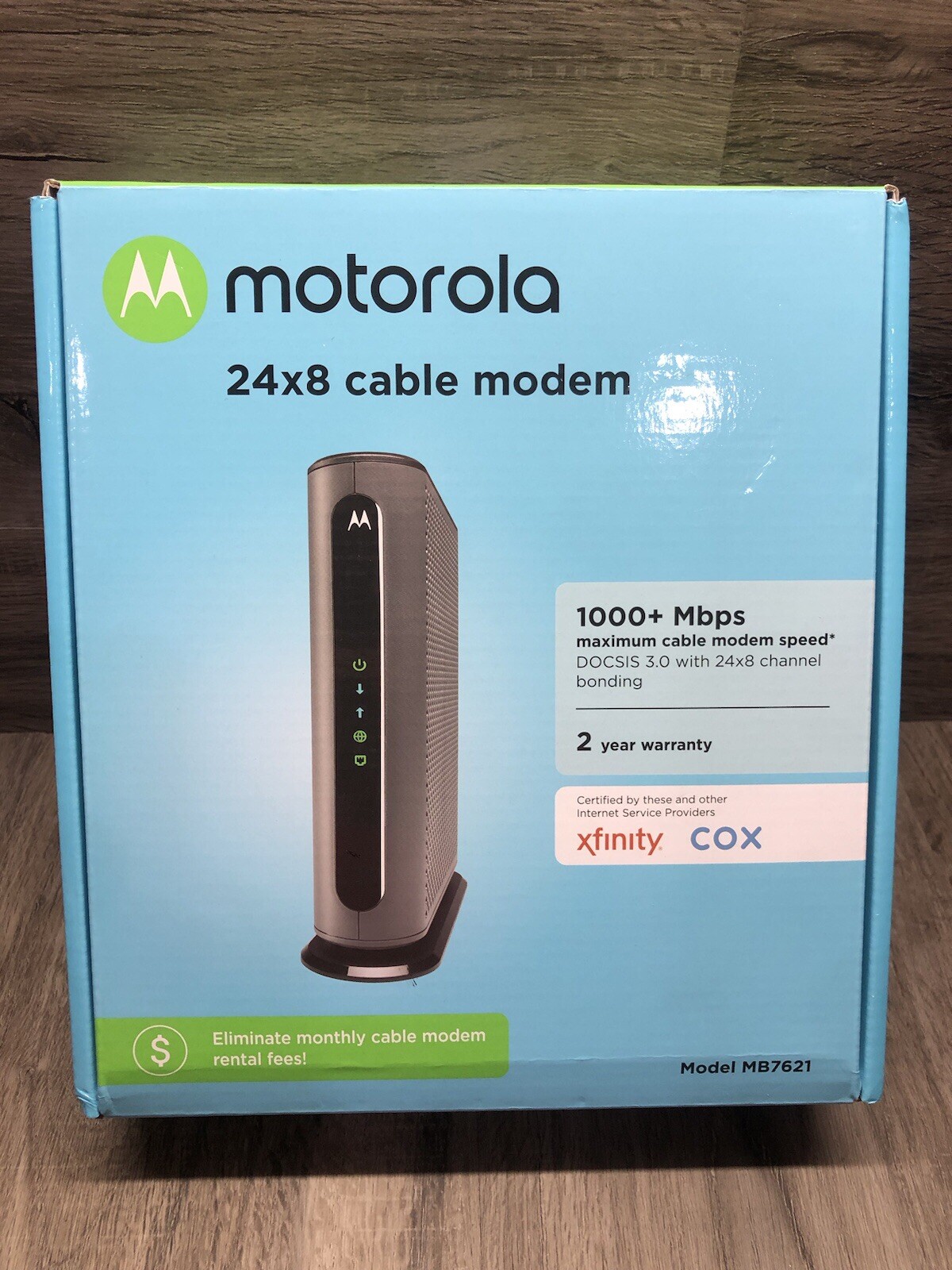 Motorola 24×8 Cable Modem Model MB7621 1000+ Mbps DOCSIS 3.0