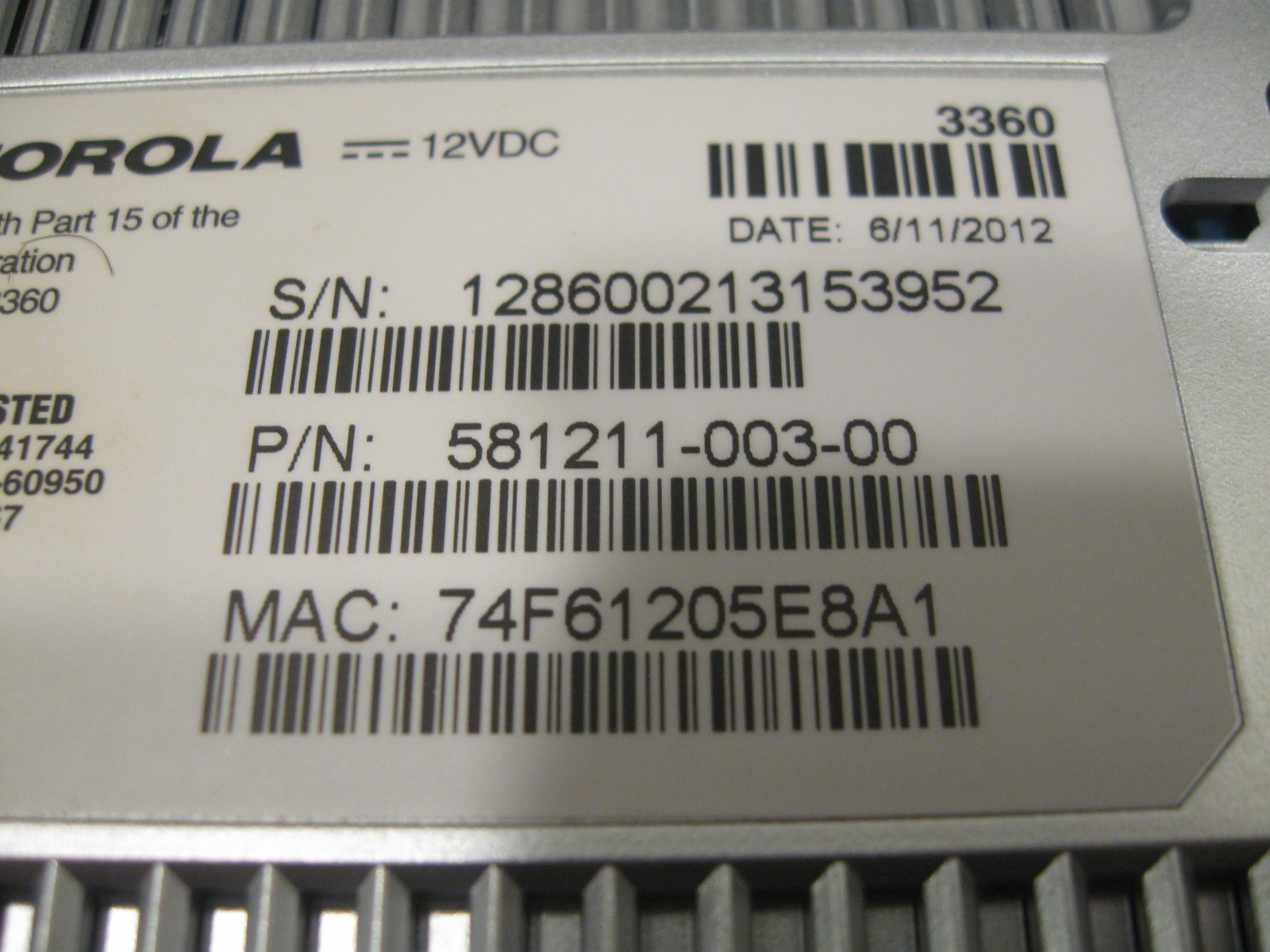 AT&T High Speed DSL Modem, power cord, and box: 3360, 58111-003-00