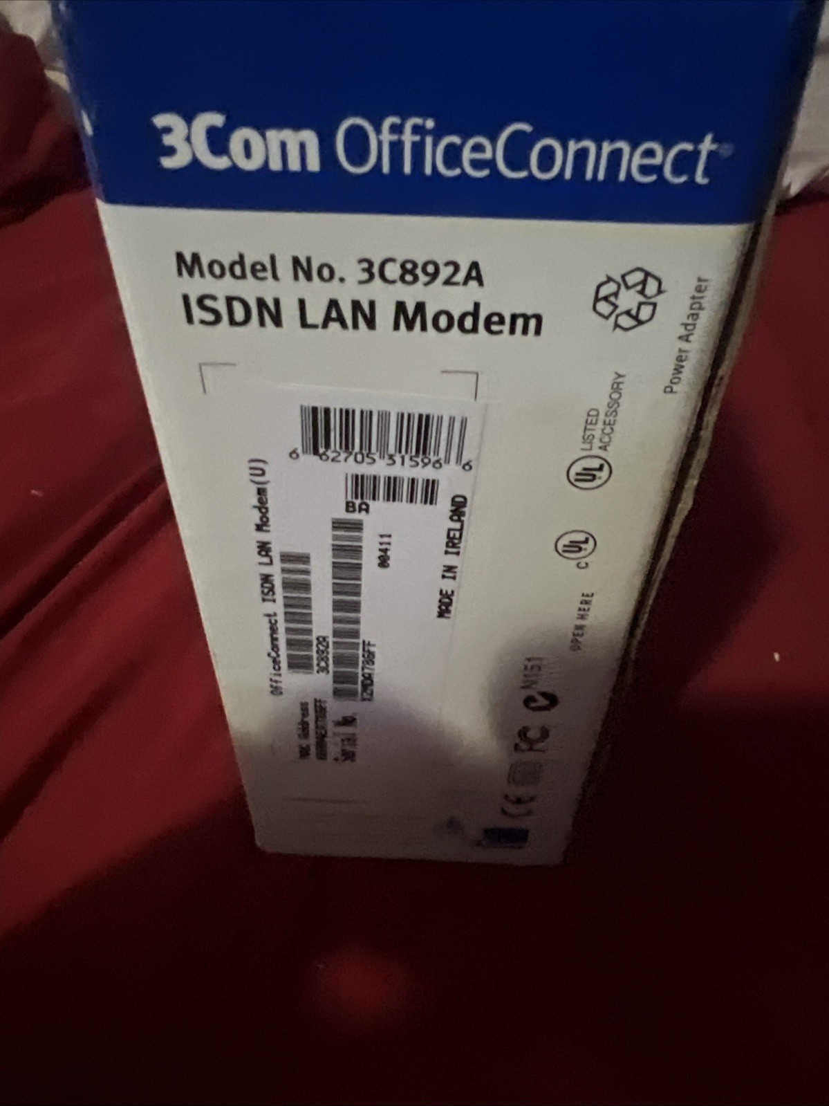 3Com OfficeConnect ISDN LAN Modem 3C892A – Open-Box Slightly Used , Complete Kit