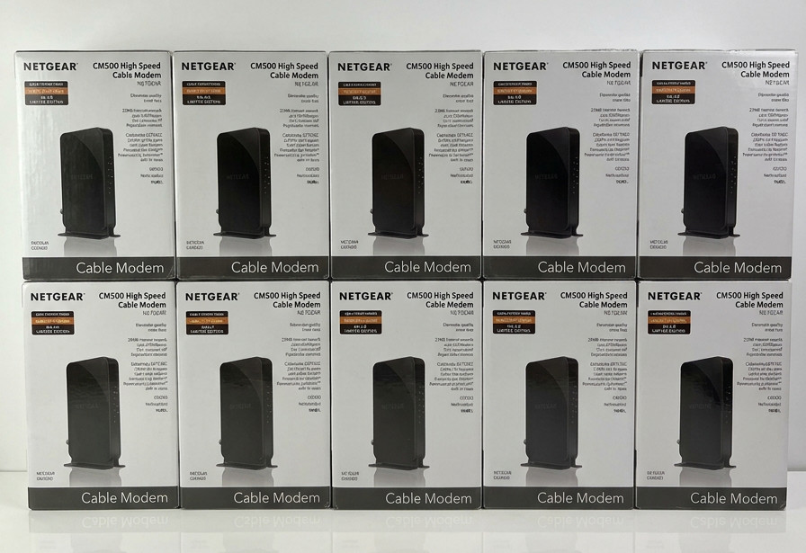 Lot of 10 NETGEAR CM500 DOCSIS 3.0 Cable Modem 680 Mbps OPEN BOX