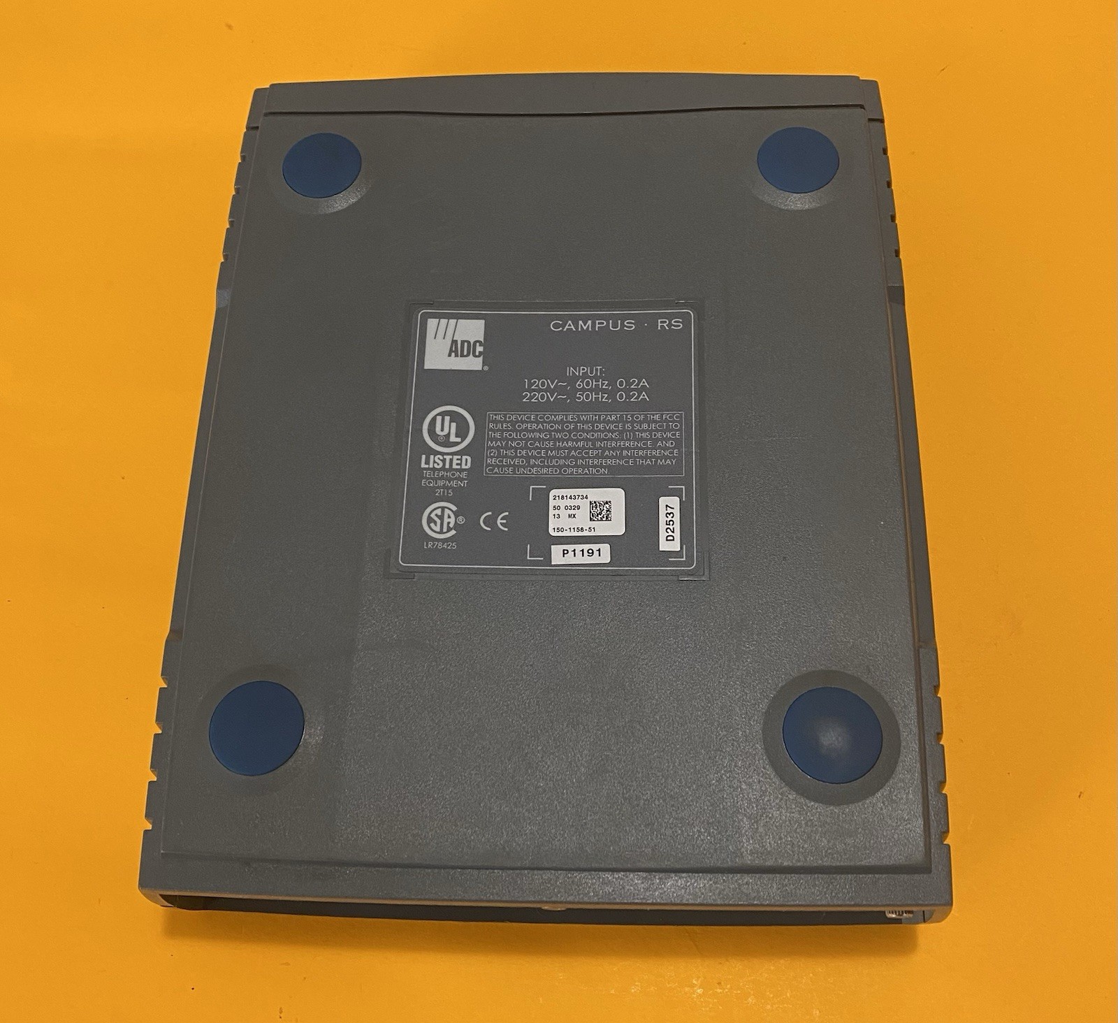 ADC Campus RS Desktop DSL Modem 150-1158-51 Ethernet Bridge 10 BaseT READ