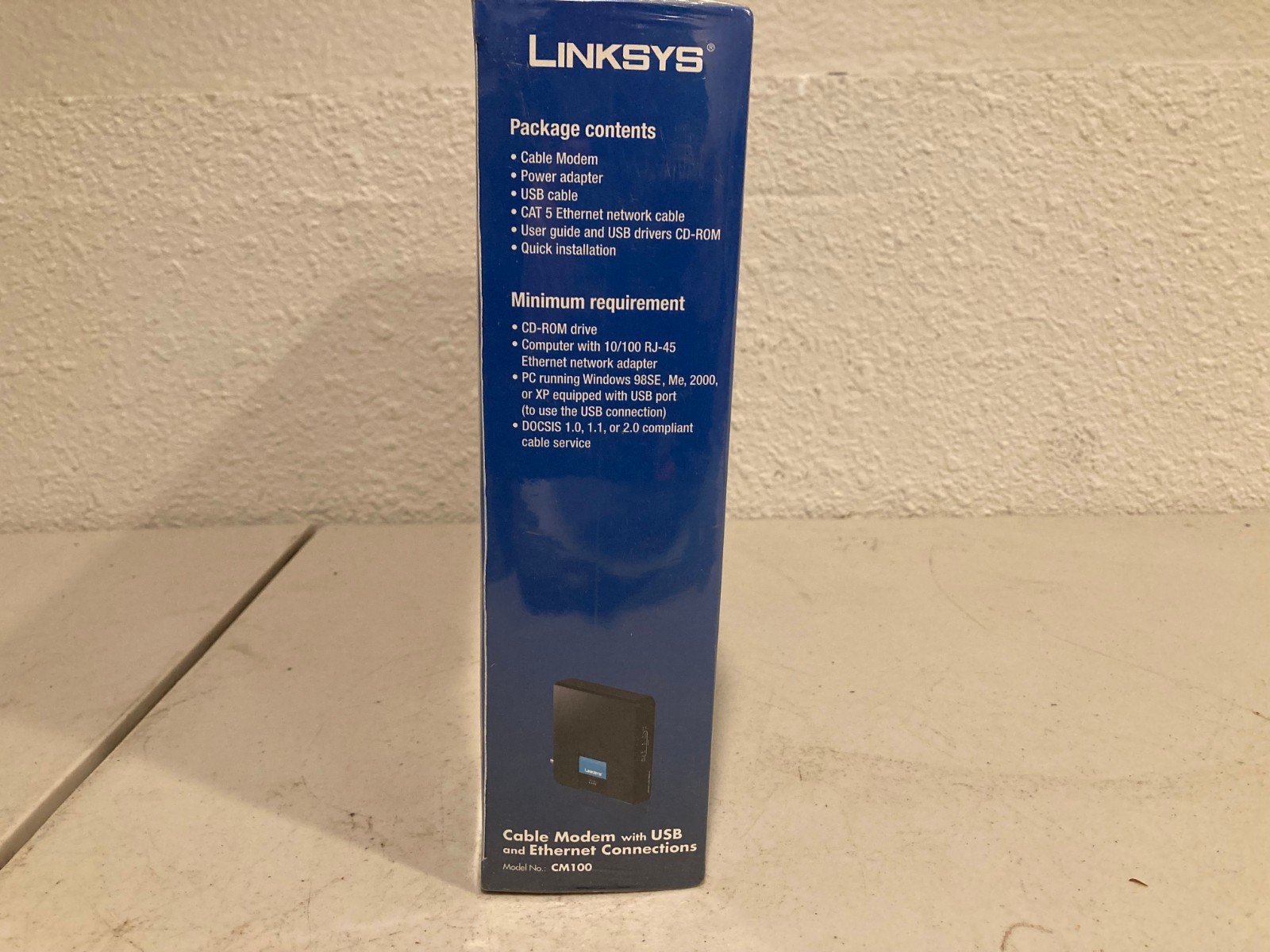 Linksys Cisco CM100 (CM100-RM) Cable Modem with USB & Ethernet Connections