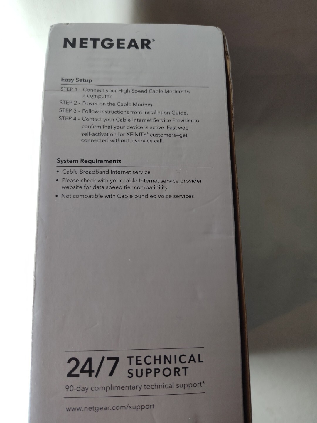 Netgear Model CM500 High Speed Cable Modem Speed Up to 680 Mbps