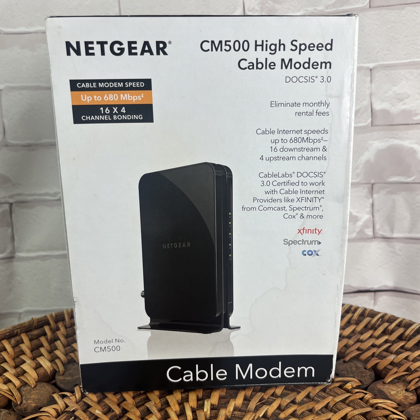 NETGEAR Cm500-1aznas 16×4 DOCSIS 3.0 Cable Modem Max Download Speeds of 686mbps