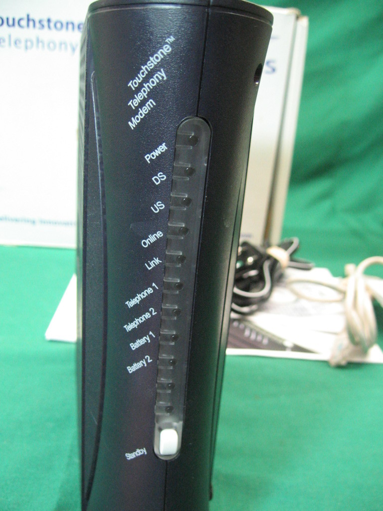 ARRIS TM402P cable PC MAC modem USB ethernet VOIP tele phone phony, CD