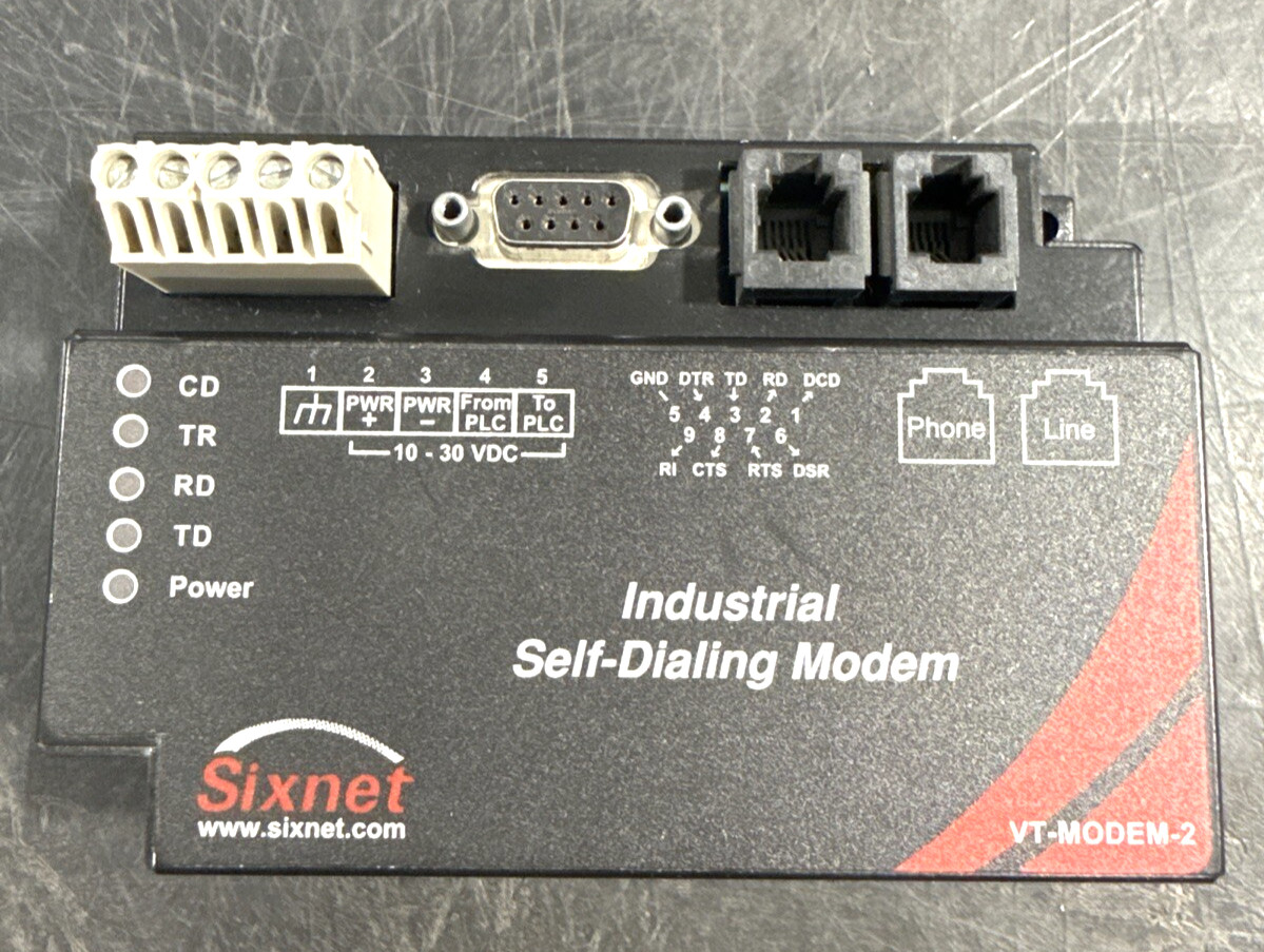 Red Lion SIXNET VT-MODEM-2 Industrial Self-Dialing Modem (VT-MODEM-2WW) *New*