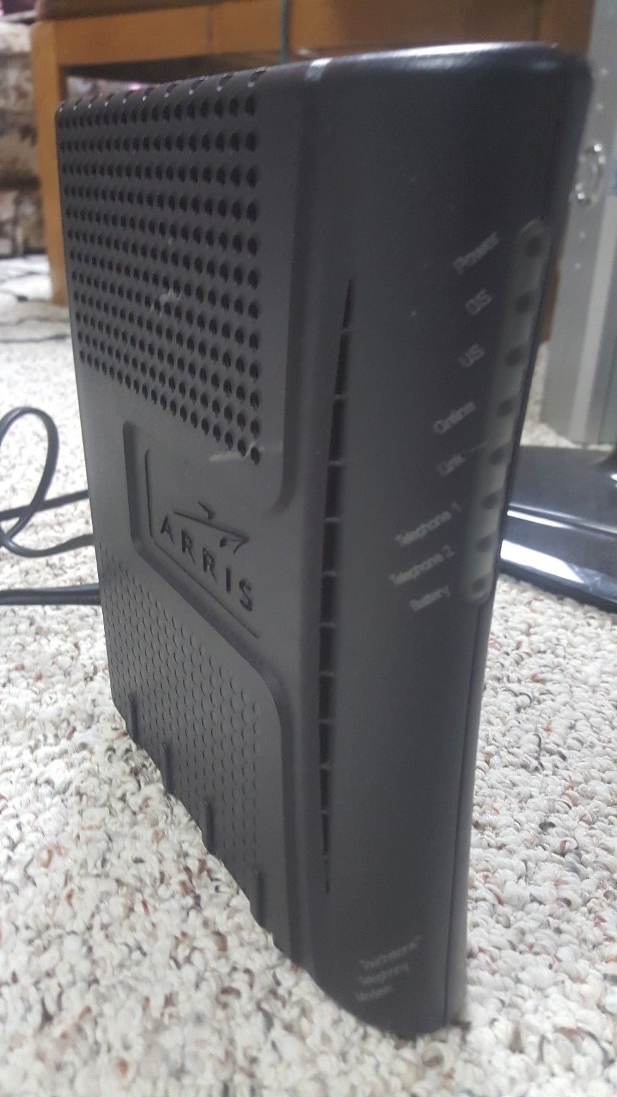 Arris TM602G Touchstone Telephony VoIP Cable Modem Docsis 2.0 Power Battery