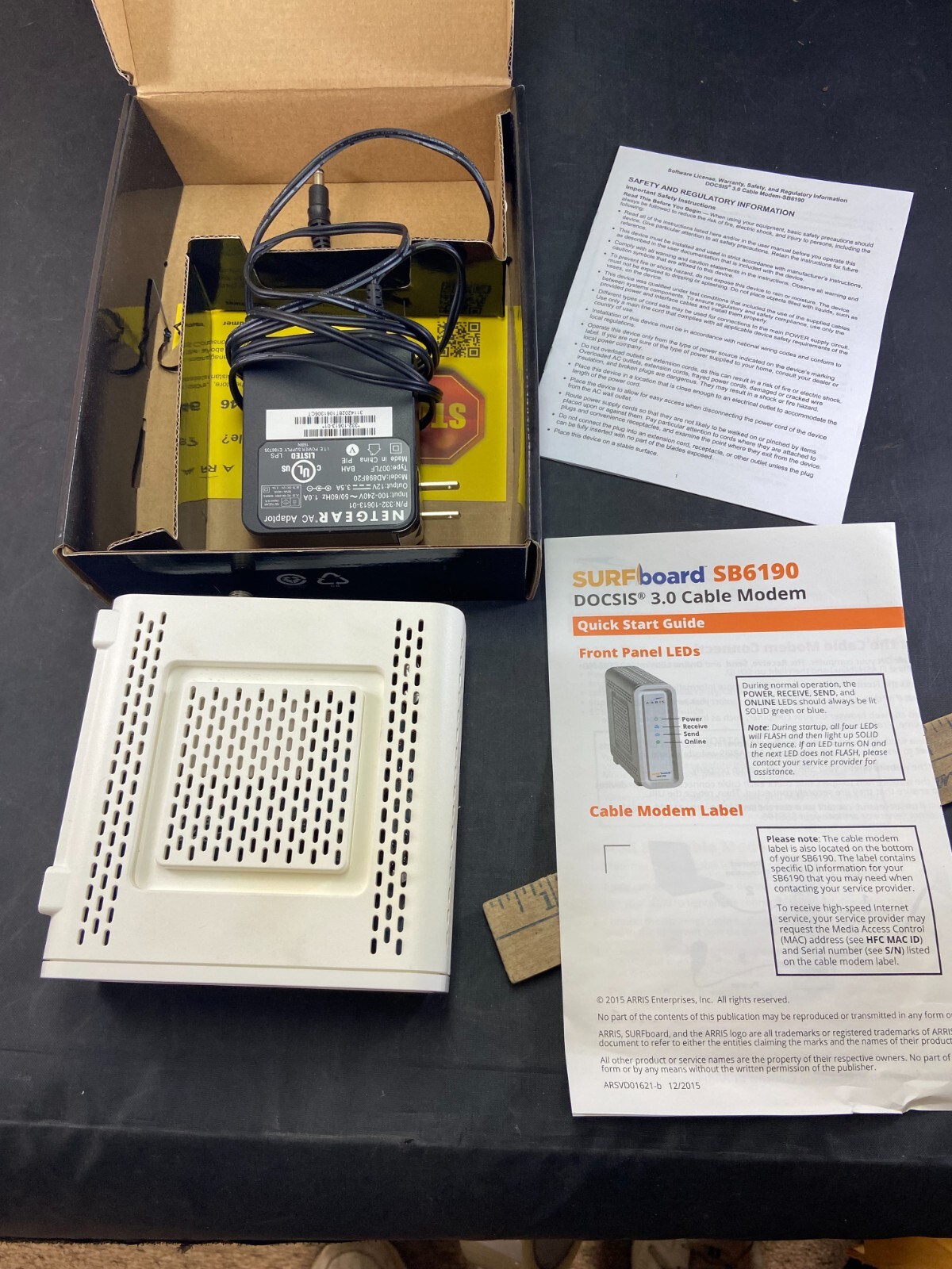 ARRIS Surfboard SB6190 DOCSIS 3.0 Cable Modem, 1GBPS