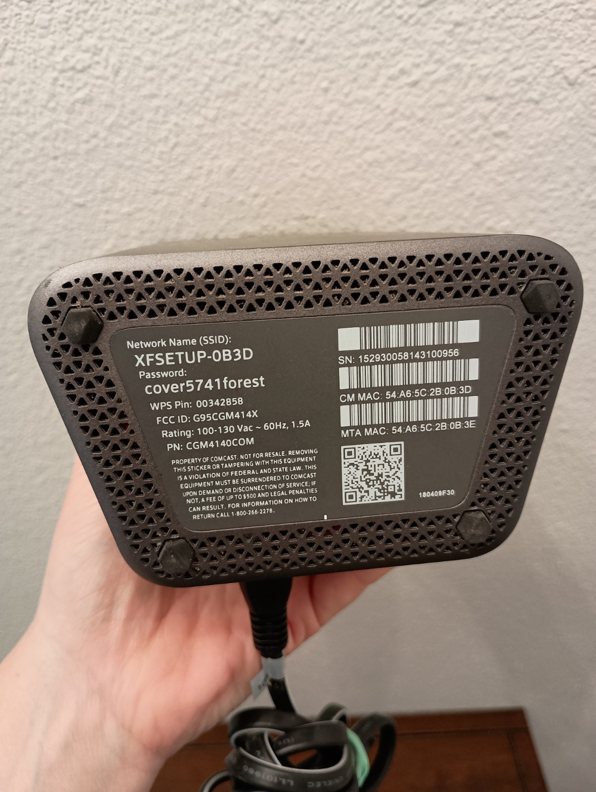 Xfinity XB6-T WiFi Router Modem W/ Power
