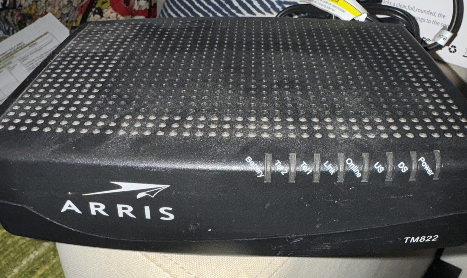 ARRIS Touchstone TM822G DOCSIS 3.0 8×4 Telephony Modem Black Modem